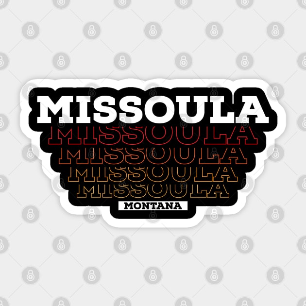 Missoula Montana USA Vintage Sticker by Zen Cosmos Official